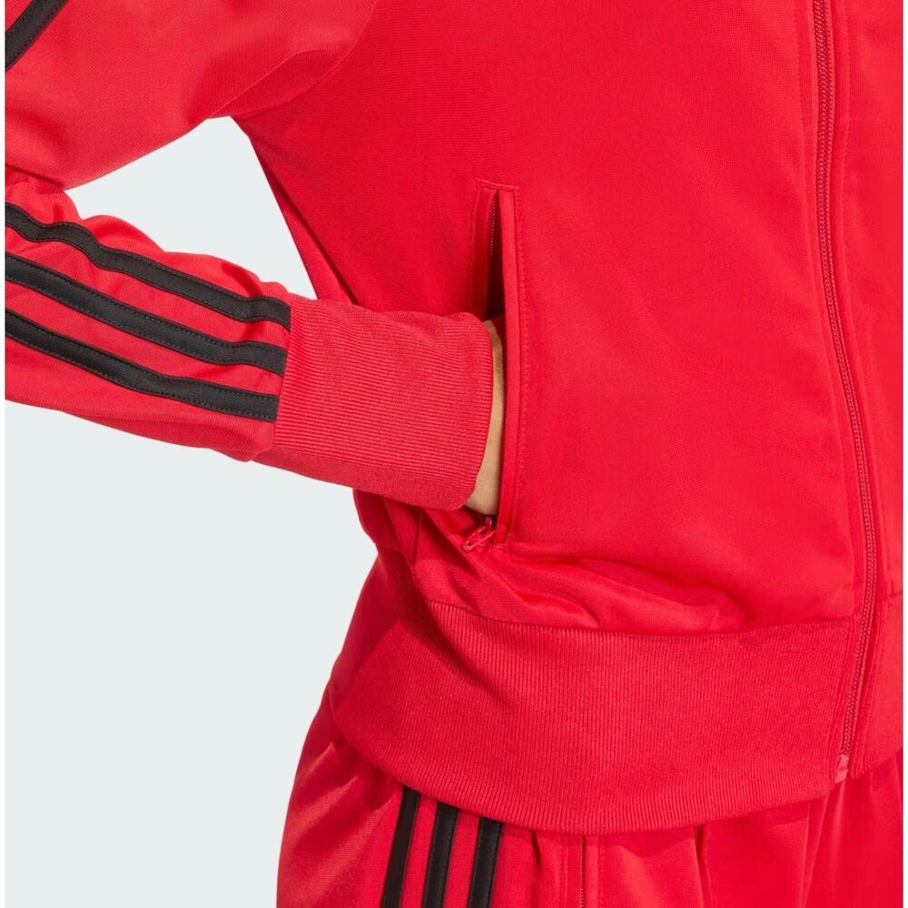 Adidas Firebird Track Jacket Red Black Women Large KD1344 Retro Better Scarlet - Picture 4 of 11
